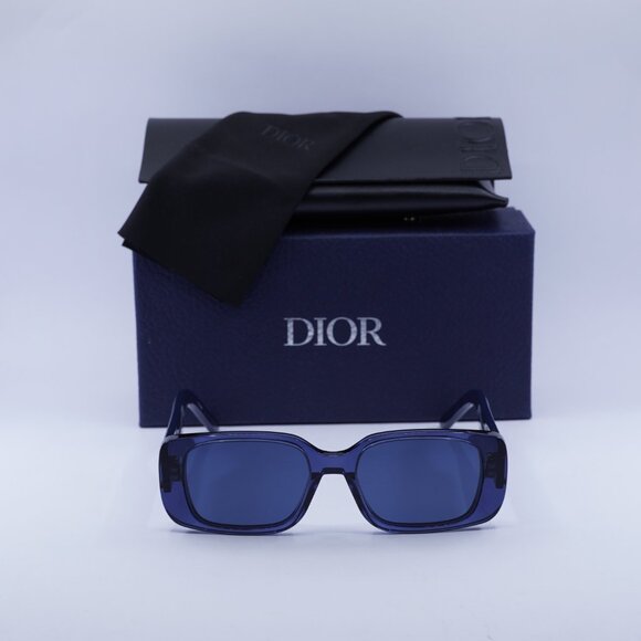 Dior WILDIOR S2U 30B0 Rectangle Sunglasses – Blue - Picture 4 of 11
